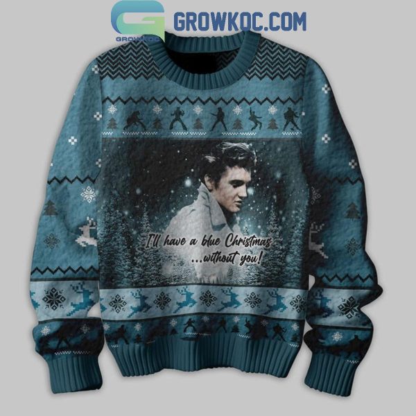 Elvis Presley I Will Have A Blue Christmas Without You 2024 Ugly Sweater