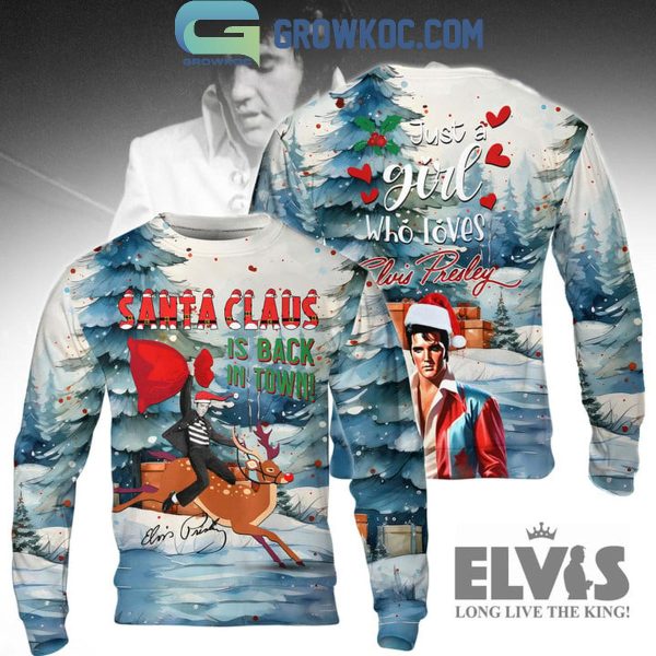 Elvis Presley Long Live The Kings Santa Claus Is Back In Town 2024 Hoodie T-Shirt