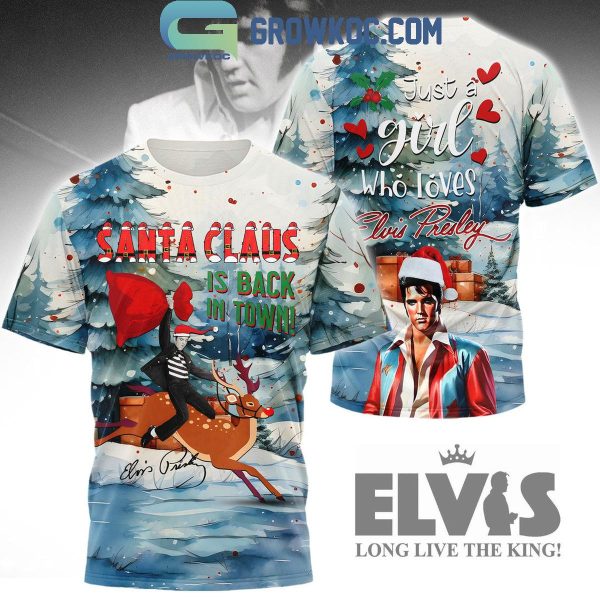 Elvis Presley Long Live The Kings Santa Claus Is Back In Town 2024 Hoodie T-Shirt