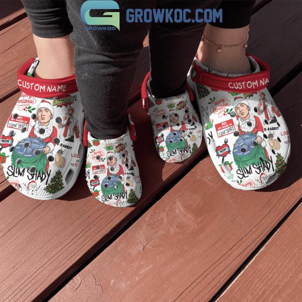 Eminem Merry Christmas B-Rabbit Slim Shady Personalized Crocs Clogs