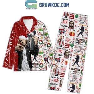 Eminem Merry Christmas B-Rabbit Slim Shady Polyester Pajamas Set