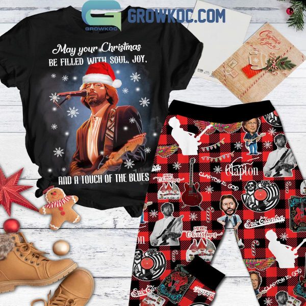 Eric Clapton May Your Christmas Be Filled With Soul Joy Fleece Pajamas Set