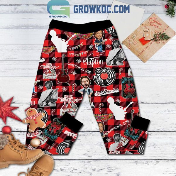 Eric Clapton May Your Christmas Be Filled With Soul Joy Fleece Pajamas Set