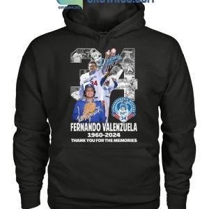 Fernando Valenzuela No.34 Los Angeles Dodgers 1960-2024 T-Shirt