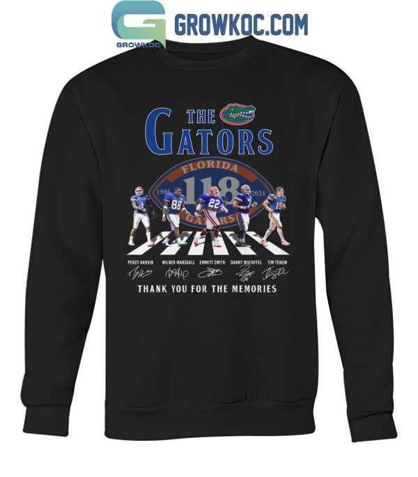 Florida Gators 118 Years Of The Gators 1906-2024 Thank You T-Shirt