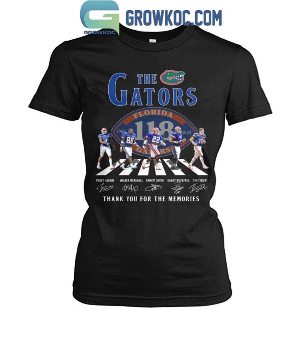 Florida Gators 118 Years Of The Gators 1906-2024 Thank You T-Shirt