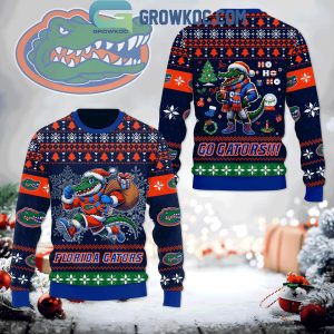 Florida Gators Ho Ho Ho Santa Clause In Christmas 2024 Ugly Sweater