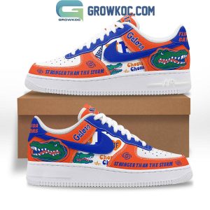 Florida Gators Stronger Than The Storm Chomp Chomp Air Force 1 Shoes