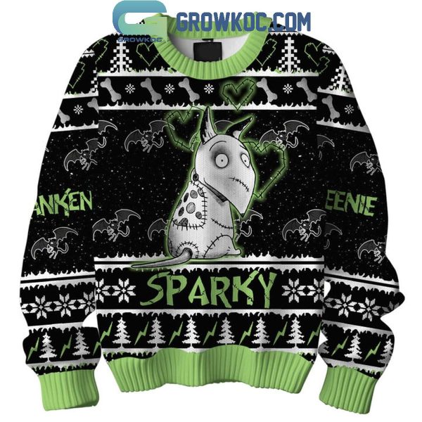 Frankenweenie Sparky My Dog Is My Heart Halloween Ugly Sweater