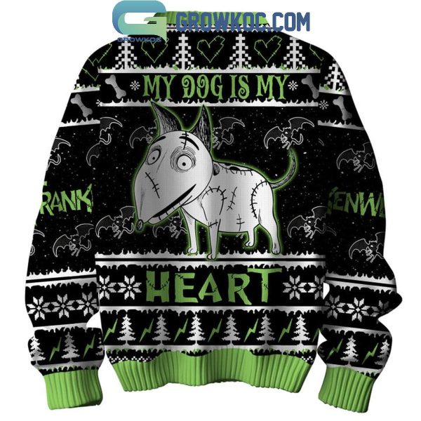 Frankenweenie Sparky My Dog Is My Heart Halloween Ugly Sweater