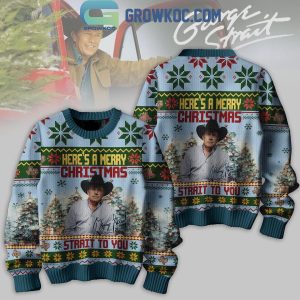 George Strait Here’s A Merry Christmas Happy New Year Ugly Sweater