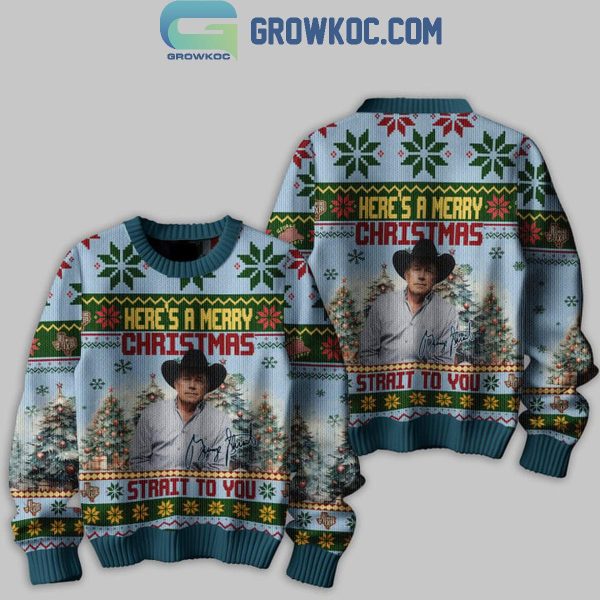 George Strait Here’s A Merry Christmas Happy New Year Ugly Sweater