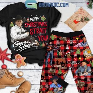 George Strait Merry Christmas Strait To You 2024 Fan Fleece Pajamas Set