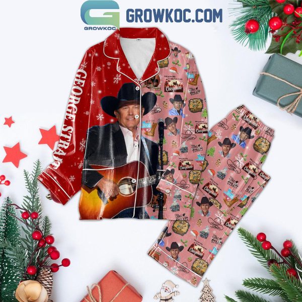 George Strait This Girl Only Loves Strait Christmas Polyester Pajamas Set