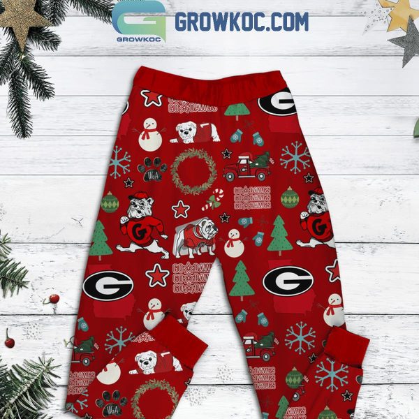 Georgia Bulldogs All I Want For This Christmas Is Bulldogs Fleece Pajamas Set