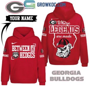 Georgia Bulldogs Between The Hedges Where Legends Are Made Personalized Hoodie T-Shirt