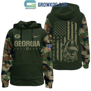 Georgia Bulldogs Camouflage Soldier Fight For American Freedom Hoodie T-Shirt