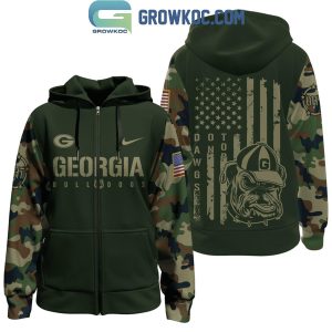 Georgia Bulldogs Camouflage Soldier Fight For American Freedom Hoodie T-Shirt