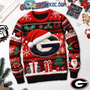 Georgia Bulldogs Football Christmas Tree And Presents Ugly Sweater