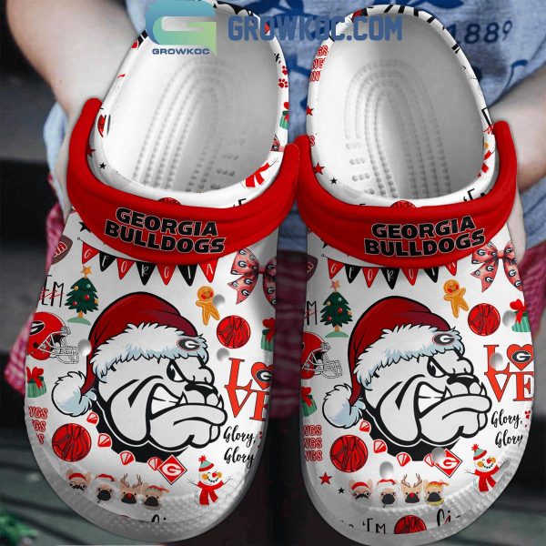 Georgia Bulldogs Glory Glory Glory 2024 Christmas Crocs Clogs