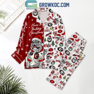 Georgia Bulldogs Have A Bulldog Christmas Polyester Pajamas Set