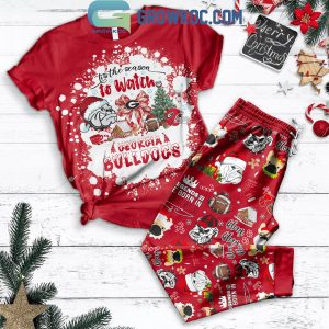 Georgia Bulldogs ‘Tis The Season To Watch Bulldogs Christmas Fleece Pajama Set