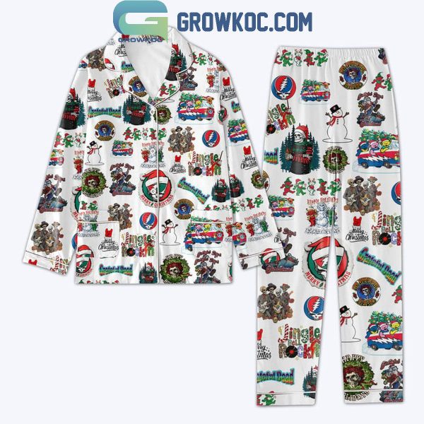 Grateful Dead 2024 Merry Christmas Polyester Pajamas Set