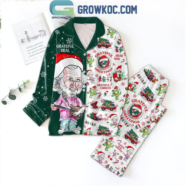 Grateful Dead Christmas Grateful Greetings Polyester Pajamas Set