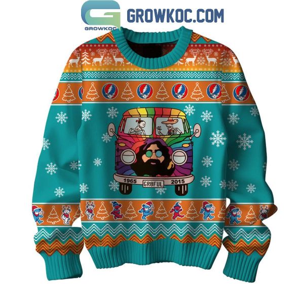 Grateful Dead Dancing Through A Grateful Christmas Ugly Sweater