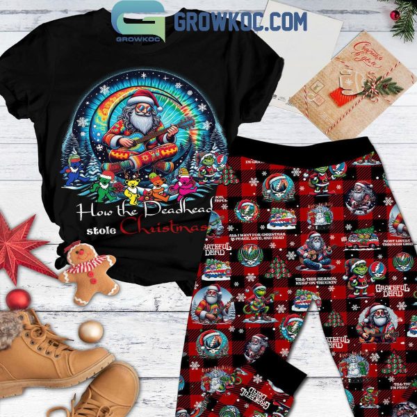 Grateful Dead Have A Deadhead Stole Christmas Fleece Pajamas Set