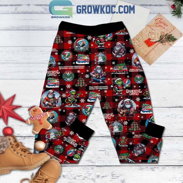 Grateful Dead Have A Deadhead Stole Christmas Fleece Pajamas Set