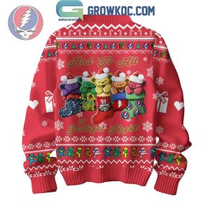 Grateful Dead To All A Grateful Night In Christmas Red Design Ugly Sweater