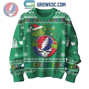 Grateful Dead To All A Grateful Night In Christmas Ugly Sweater Green Version