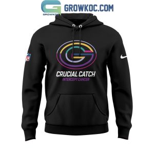 Green Bay Packers 2024 NFL Crucial Catch For Intercept Cancer Hoodie T-Shirt