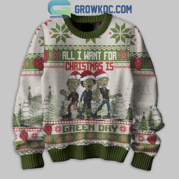 Green Day Happy Holidays 2024 Christmas Ugly Sweater