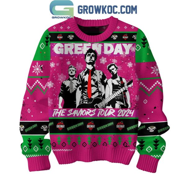 Green Day Happy Holidays From The Saviors Tour Christmas Ugly Sweater