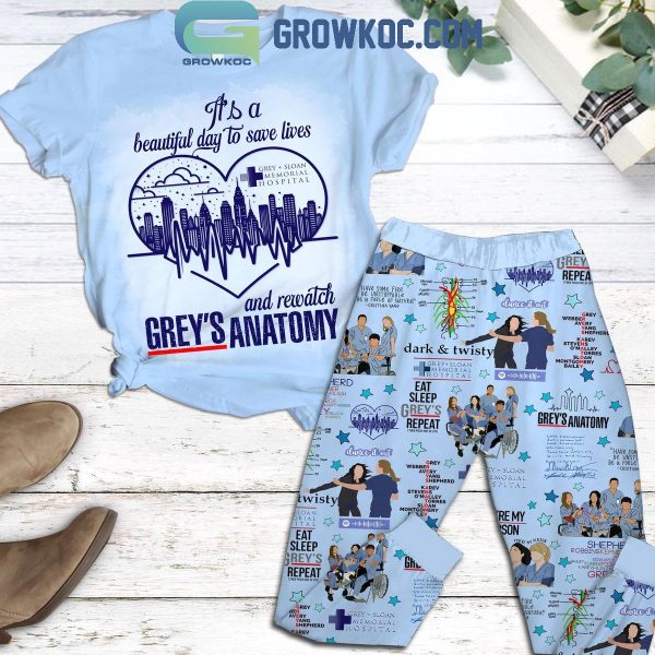 Grey’s Anatomy Beautiful Days To Save Lives Fleece Pajamas Set