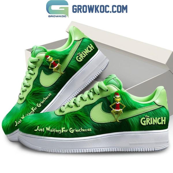 Grinch 2024 Just Waiting For Grinchmas Christmas Air Force 1 Shoes