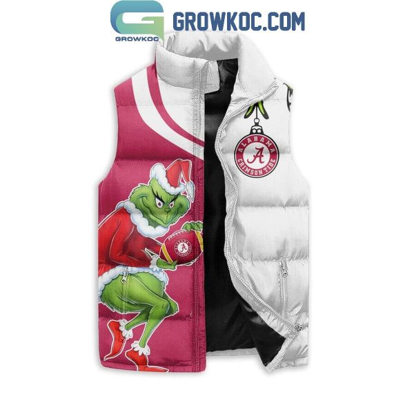 Grinch Alabama Crimson Tide They Hate Us Because They Ain’t Us Sleeve Puffer Jacket