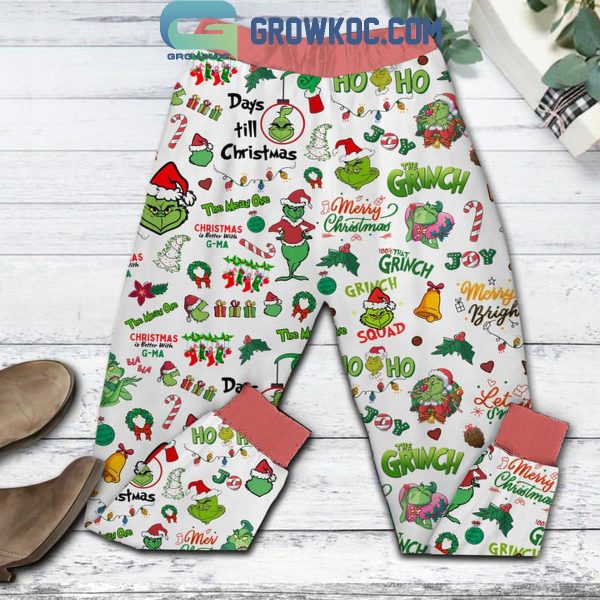 Grinch Christmas Being Naughty Just Feels So Nice Fleece Pajamas Set