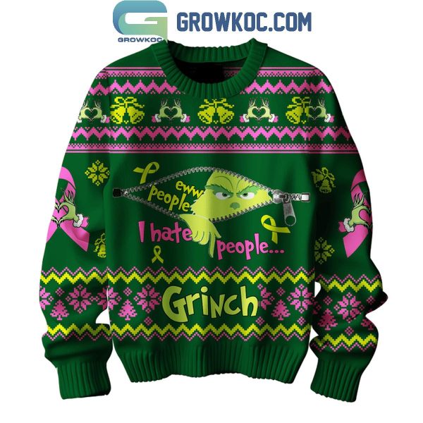 Grinch I Hate People Eww People Christmas Ugly Sweater Green