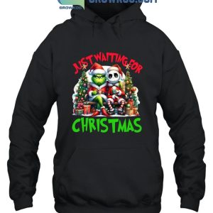 Grinch Jack Skellington Just Waiting For Christmas 2024 T-Shirt