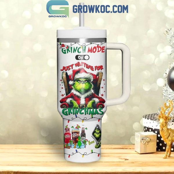 Grinch Just Waiting For Christmas Grinchmas I’m Booked 40oz Tumbler