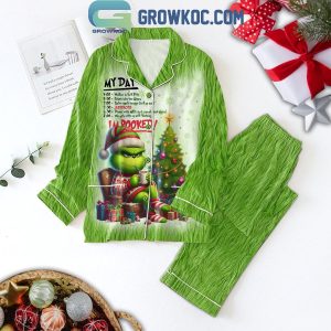 Grinch My Day Was Booked Christmas Polyester Pajamas Set