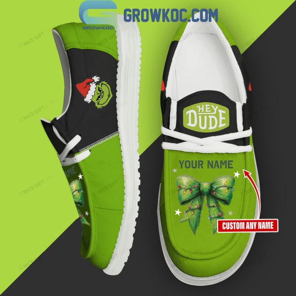 Grinch Stealing The Christmas Personalized Hey Dude Shoes