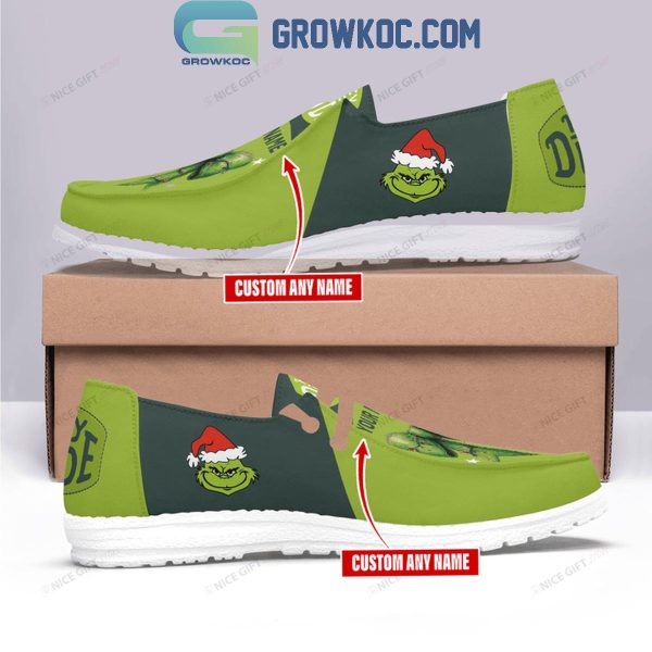 Grinch Stealing The Christmas Personalized Hey Dude Shoes