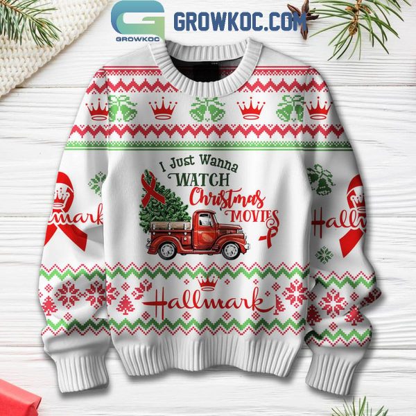 Hallmark I Just Wanna Watch Christmas Movies 2024 Ugly Sweater