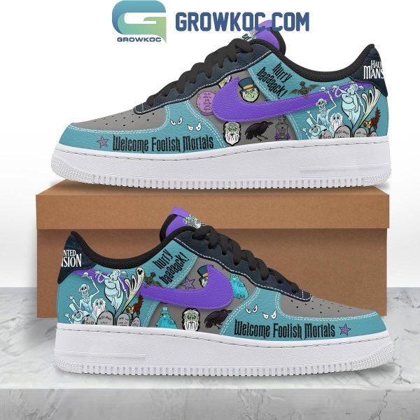 Halloween Haunted Mansion Welcome Foolish Mortals Air Force 1 Shoes