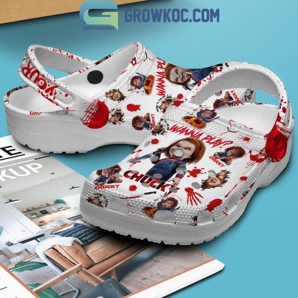 Halloween Wanna Play With Chucky 2024 Crocs Clogs