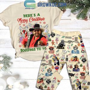 Hank Williams Jr. Here’s A Merry Christmas Bocephus To You Fleece Pajamas Set